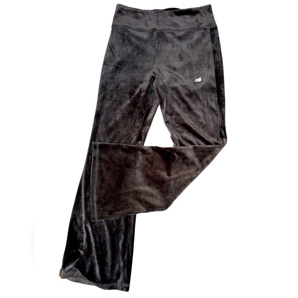New Balance Black Velour Flare Yoga Pants